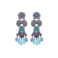 Earrings Ayala Bar Woman Turquoise Horizon in Metal Alloy Cristallo C1548
